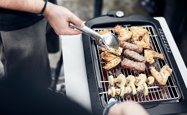 Fleisch auf einem Elektrogrill