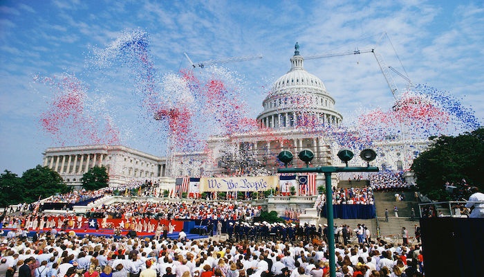 Celebration at the Capitol building, Washington, DC