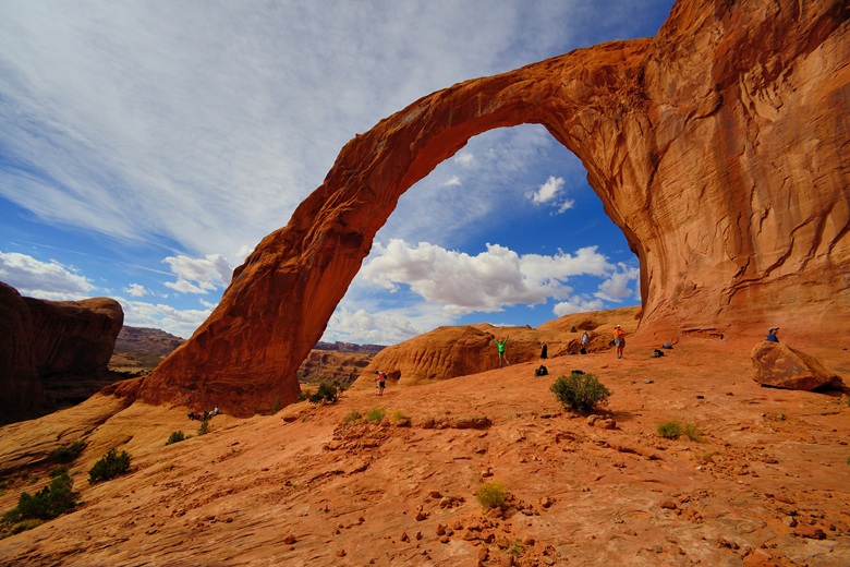 Sandsteinbögen im Arches National Park in den USA.
