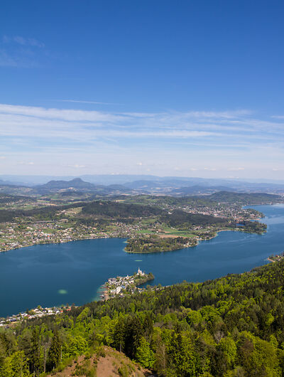 Ausblick vom Pyramidenkogel auf den Wörthersee 