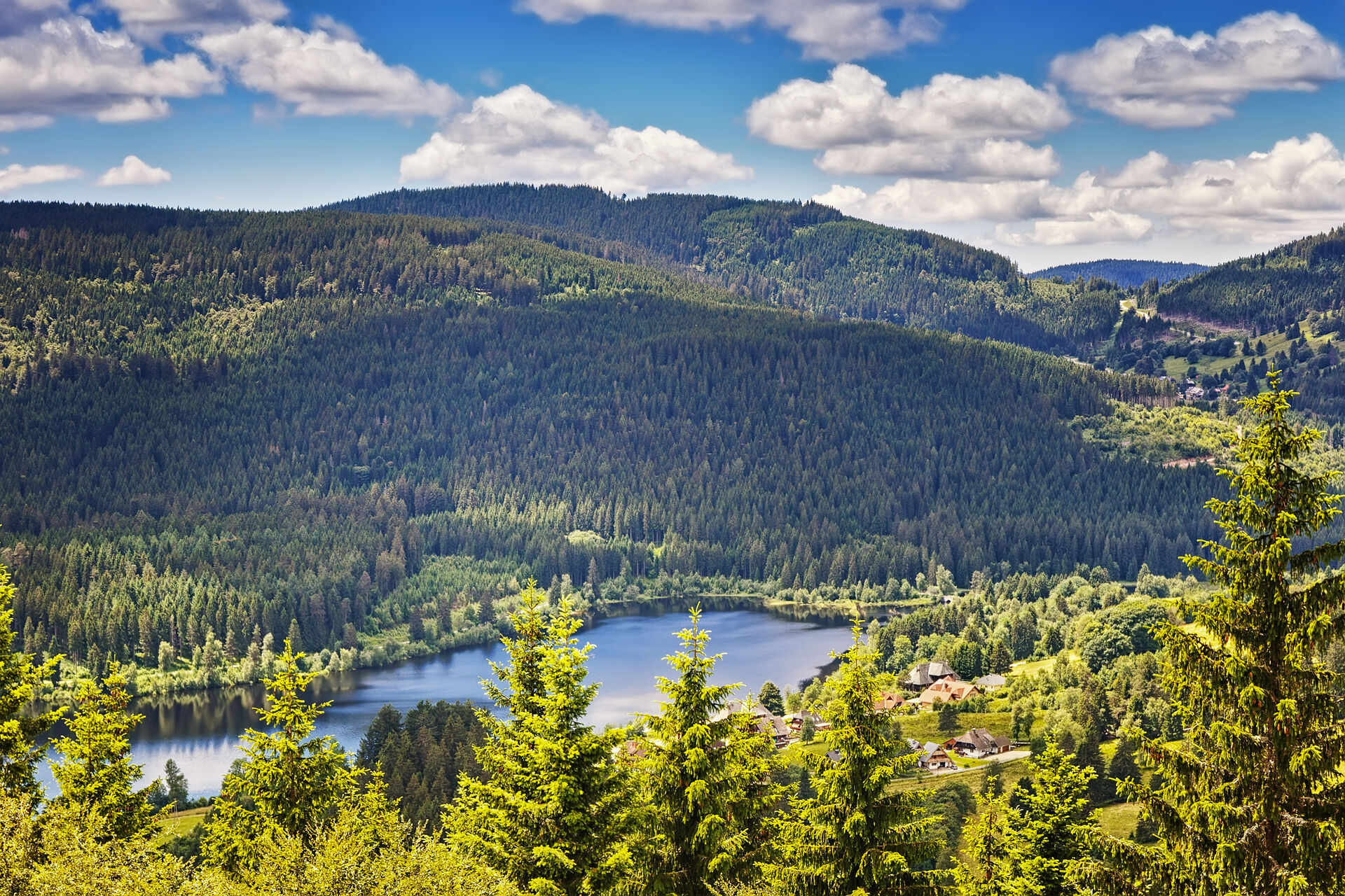 Le lac Schluchsee dans la Forêt-Noire, Allemagne.