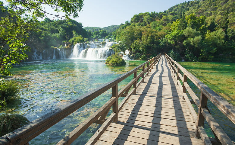 Wasserfälle und Seen im Krka-Nationalpark in Kroatien