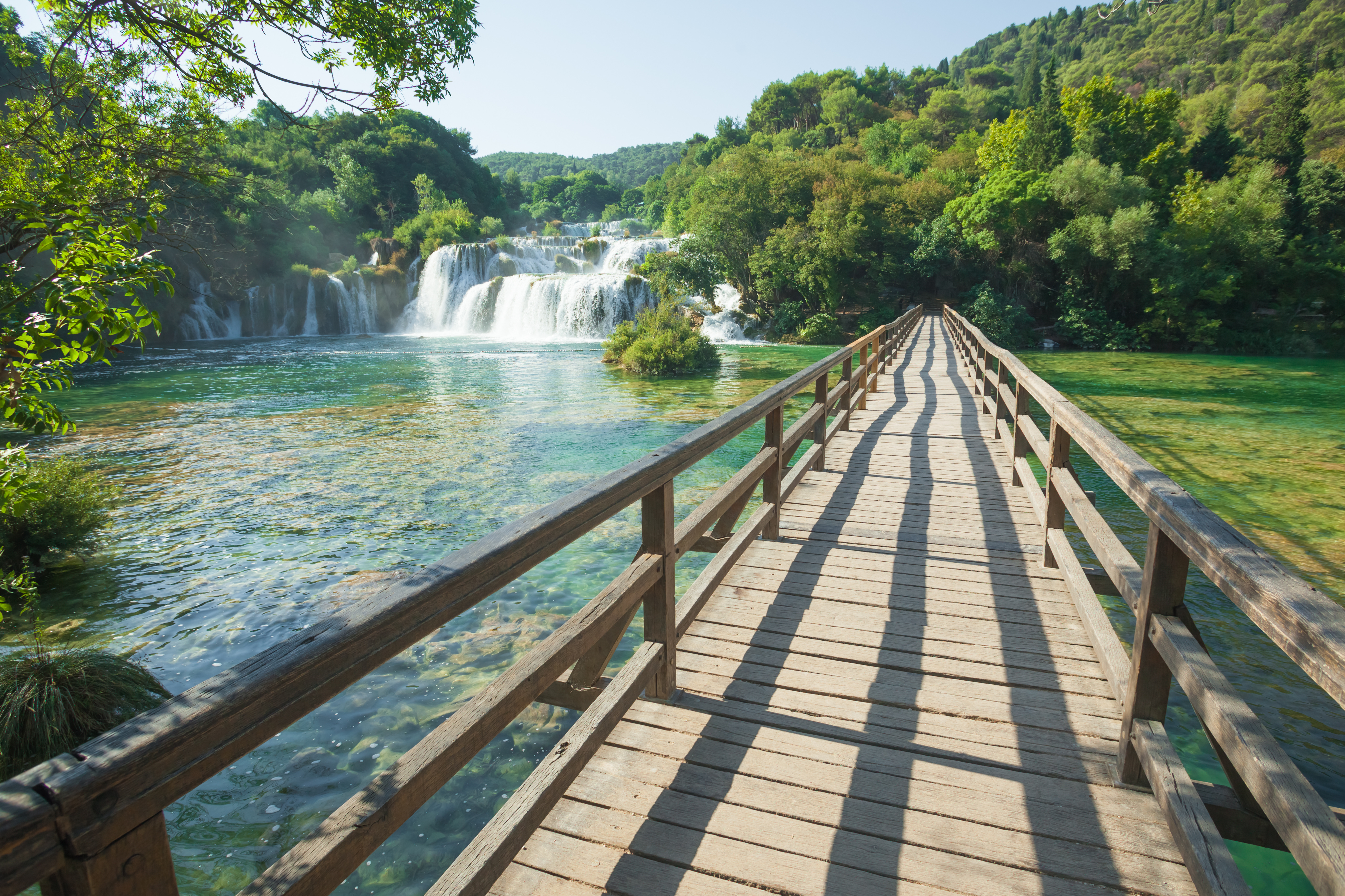 Wasserfälle und Seen im Krka-Nationalpark in Kroatien