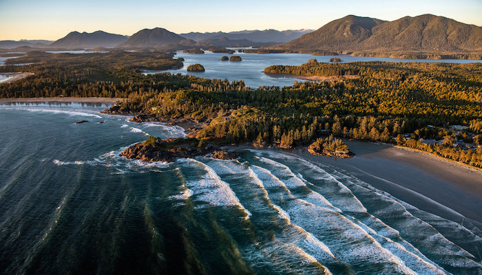 Paysage de Tofino dans les îles de Vancouver, Canada