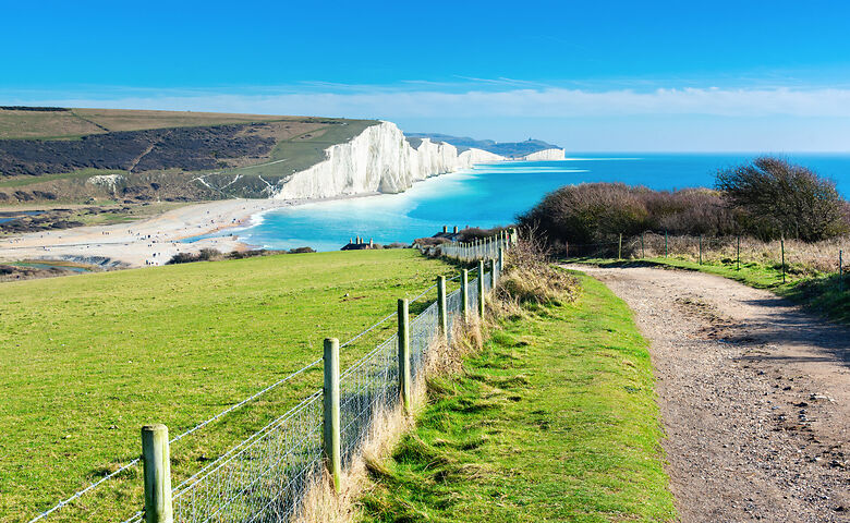 Cuckmere Haven near Seaford in South Downs National park, England