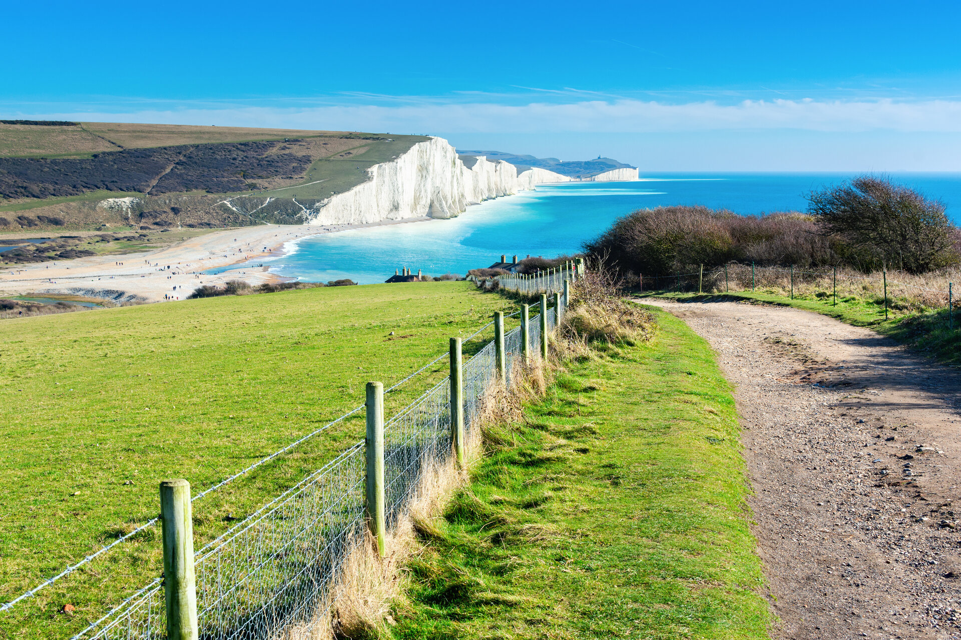 Cuckmere Haven in der Nähe von Seaford im South Downs National Park, England