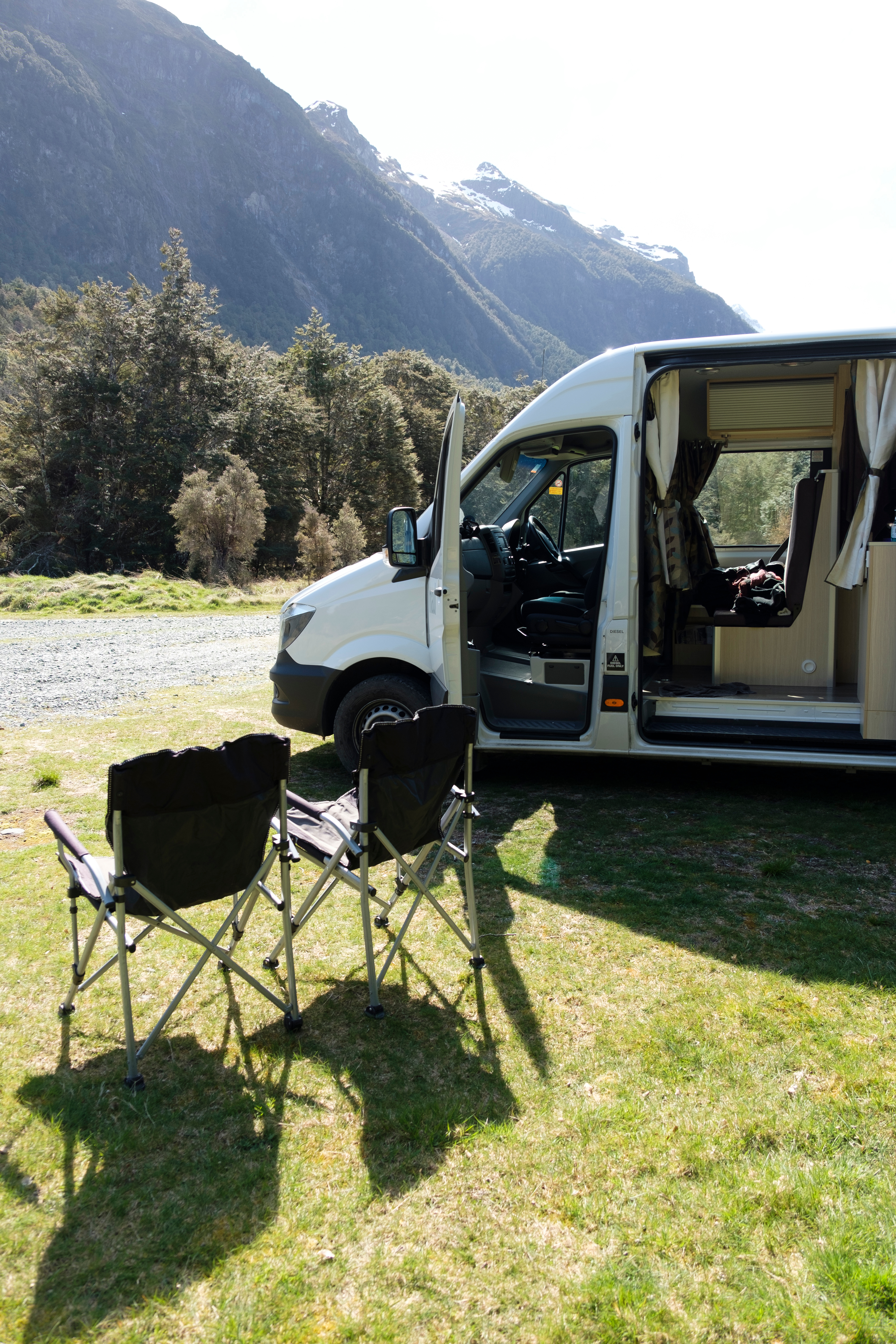 Camper beim Freedom Camping in Neuseeland 