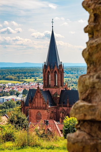 Kirchturm in Oppenheim in Hessen