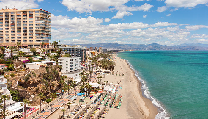 Vista de la costa de torremolinos