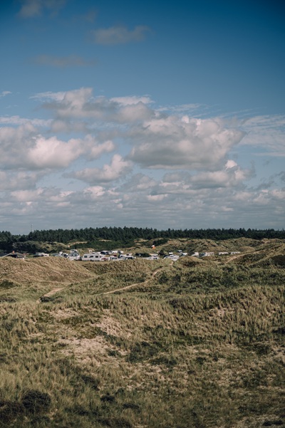 Romantischer Wohnmobilstellplatz in Dänemark inmitten der Dünen