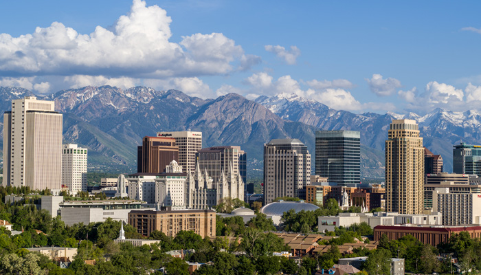 Vista de la ciudad de Salt Lake City