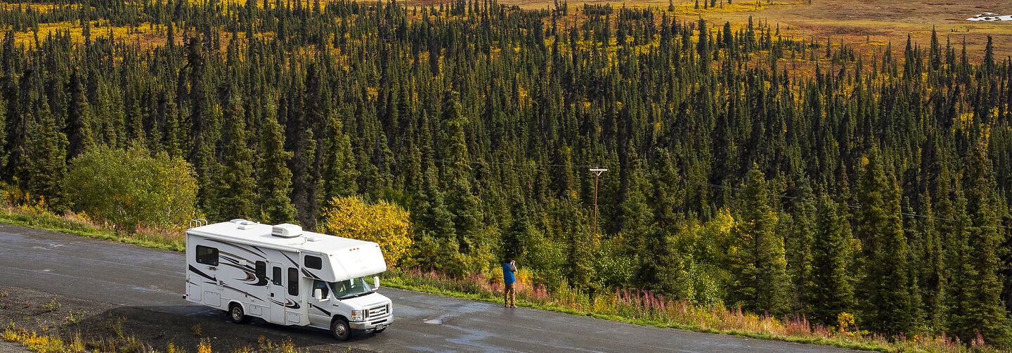 Wohnmobil im Denali-Nationalpark in den USA