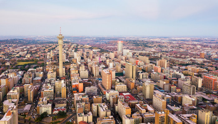 Skyscrapers in downtown of Johannesburg, South Africa