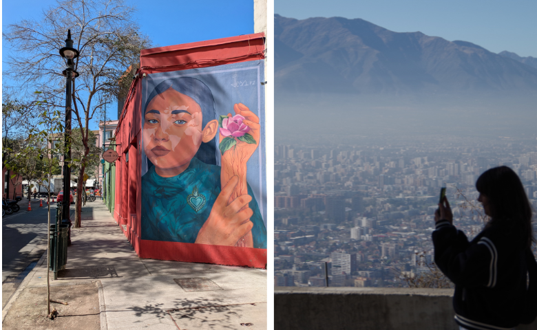 Streetart und Andenblick in Santiago de Chile