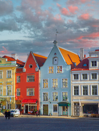 Bunte Häuser in Tallinn