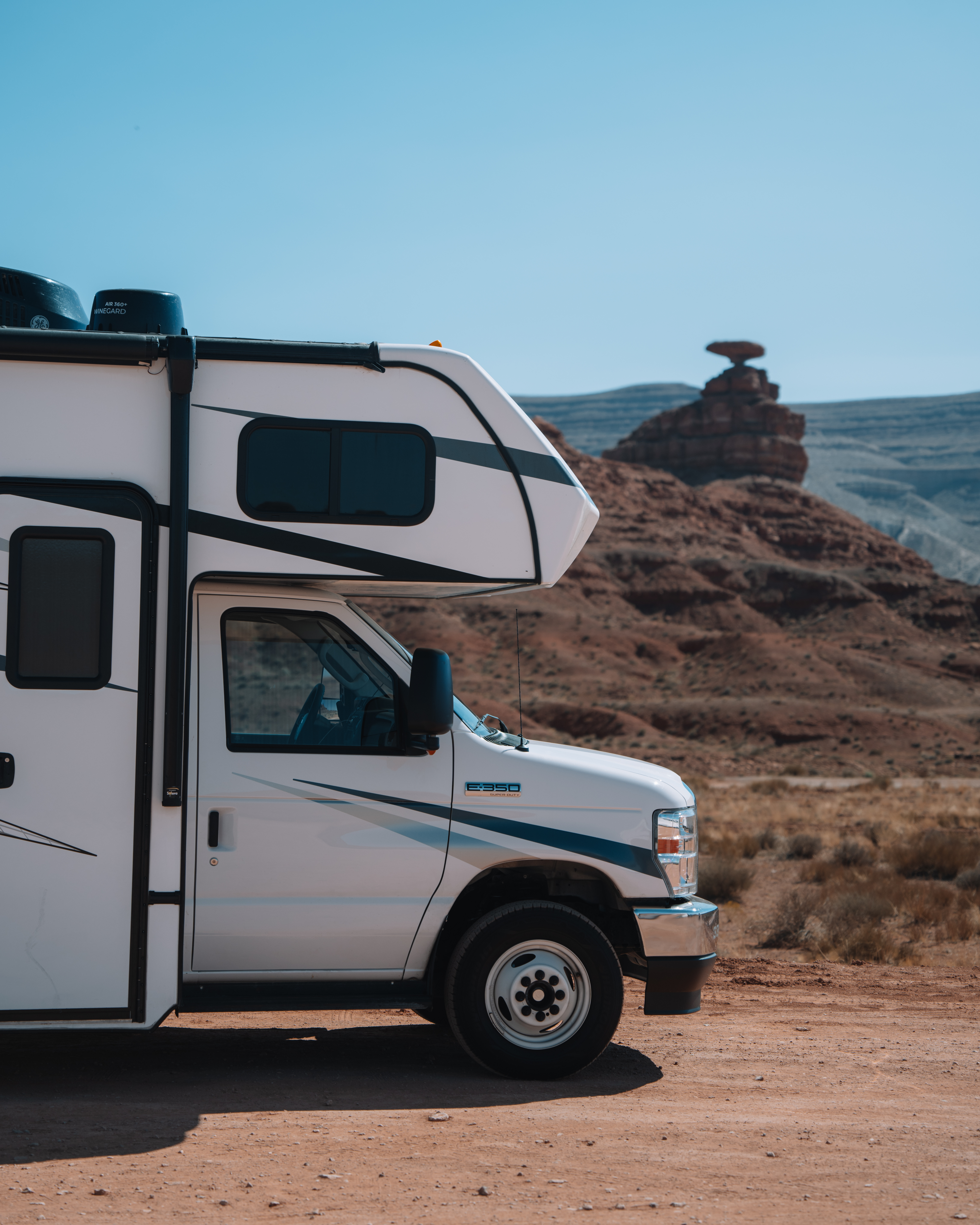 Wohnmobil seitlich fotografiert in den USA