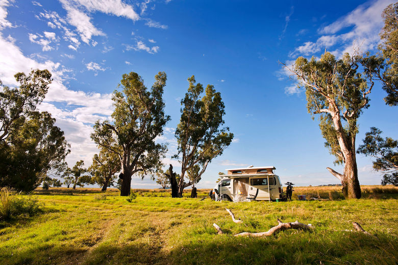 Manche Farmen in Australien vermieten Stellplätze 