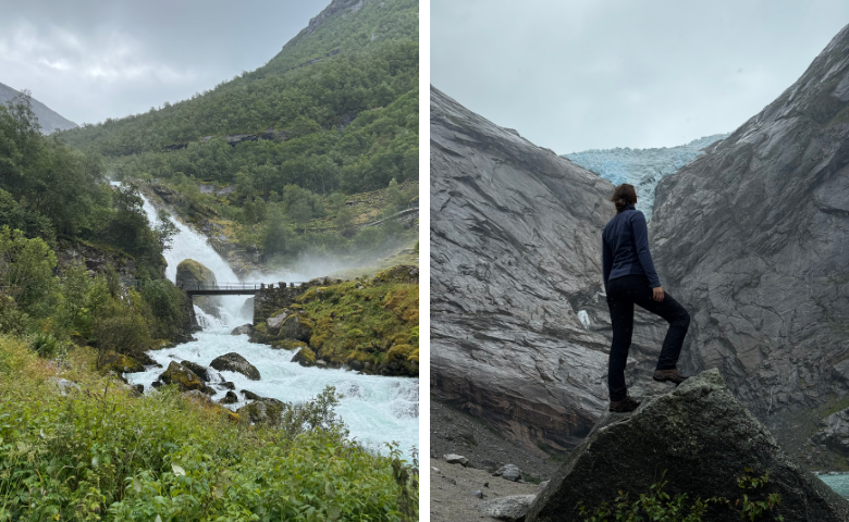 Wandern am Gletscher in Norwegen