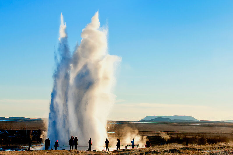 Geysir Strokkur in Island auf dem Golden Circle 