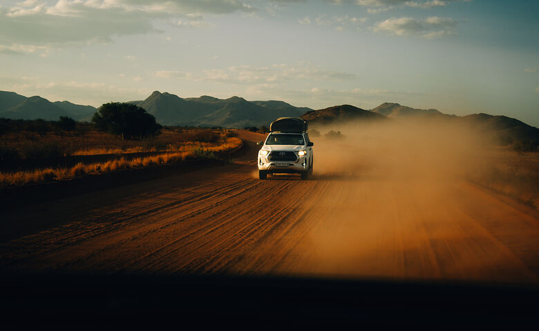 campervan in the desert of namibia
