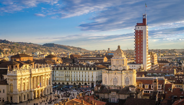 Torino (Torino), vista panoramica dal campanile della Cattedrale