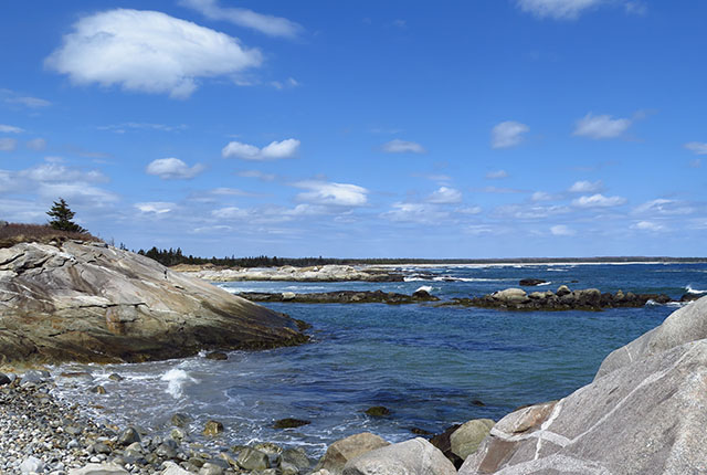 Strand im Kejimkujik Seaside National Park, Nova Scotia, Kanada