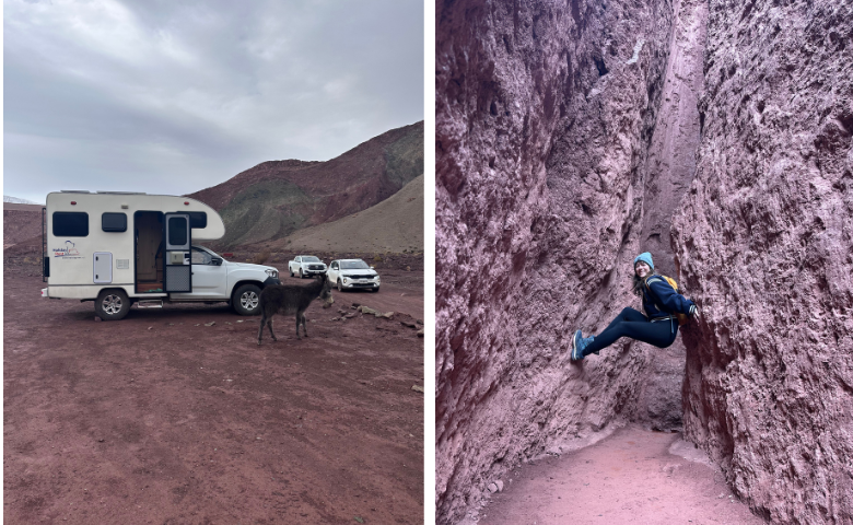 Campen und Wandern im Regenbogental in Chile