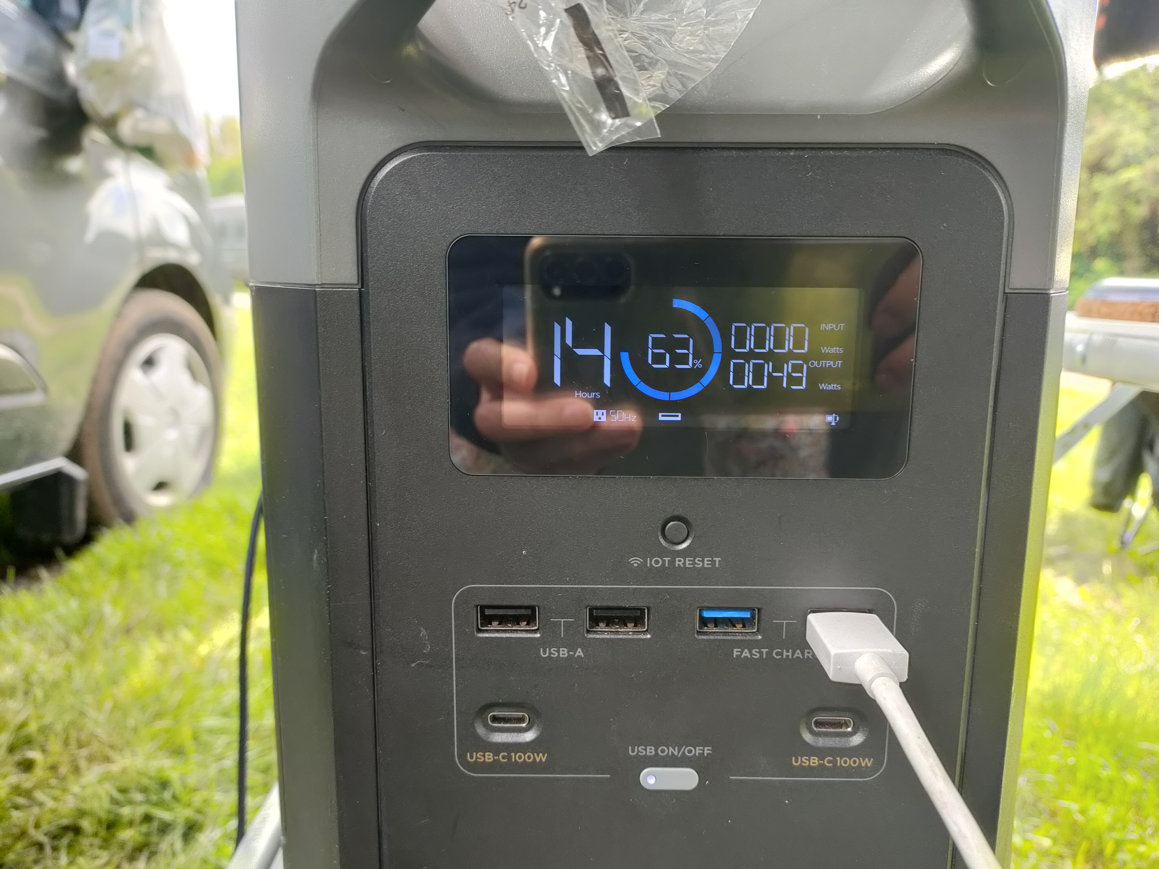 Powerstation auf dem Campingplatz