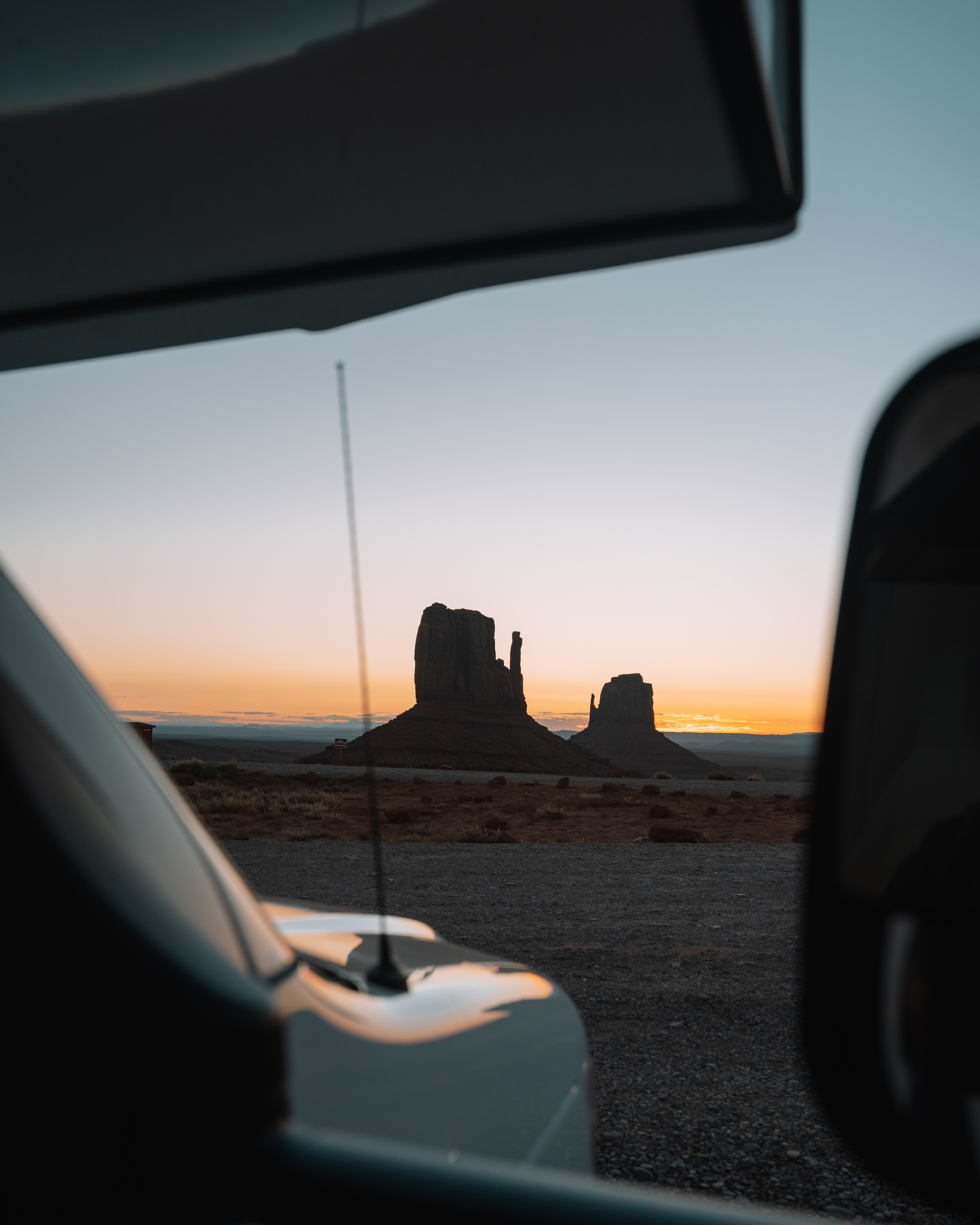 View from the camper to monument valley