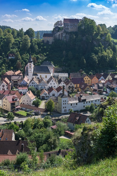 Pottenstein mit der Burg in der Fränkischen Schweiz