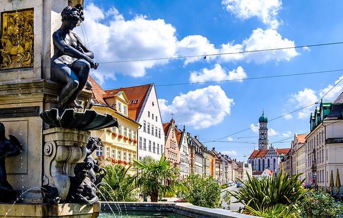 Blick auf die Altstadt von Augsburg