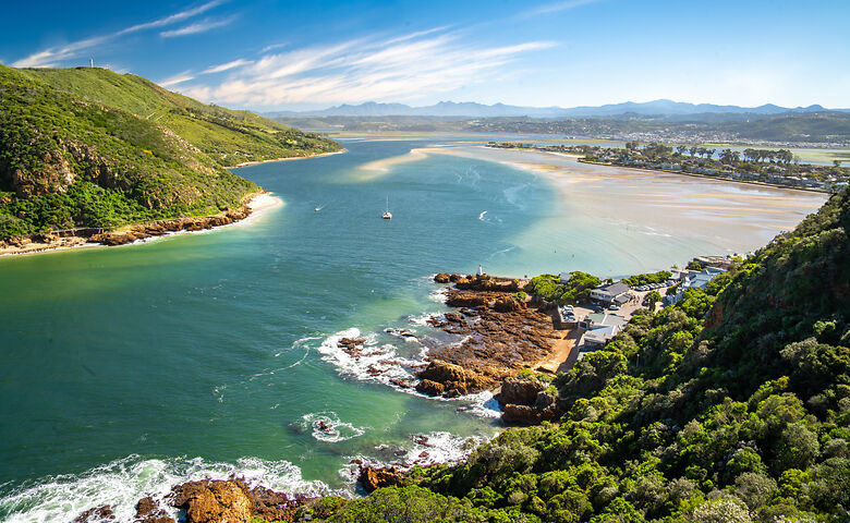 Blick auf die Knysna Heads auf der Garden Route in Südafrika
