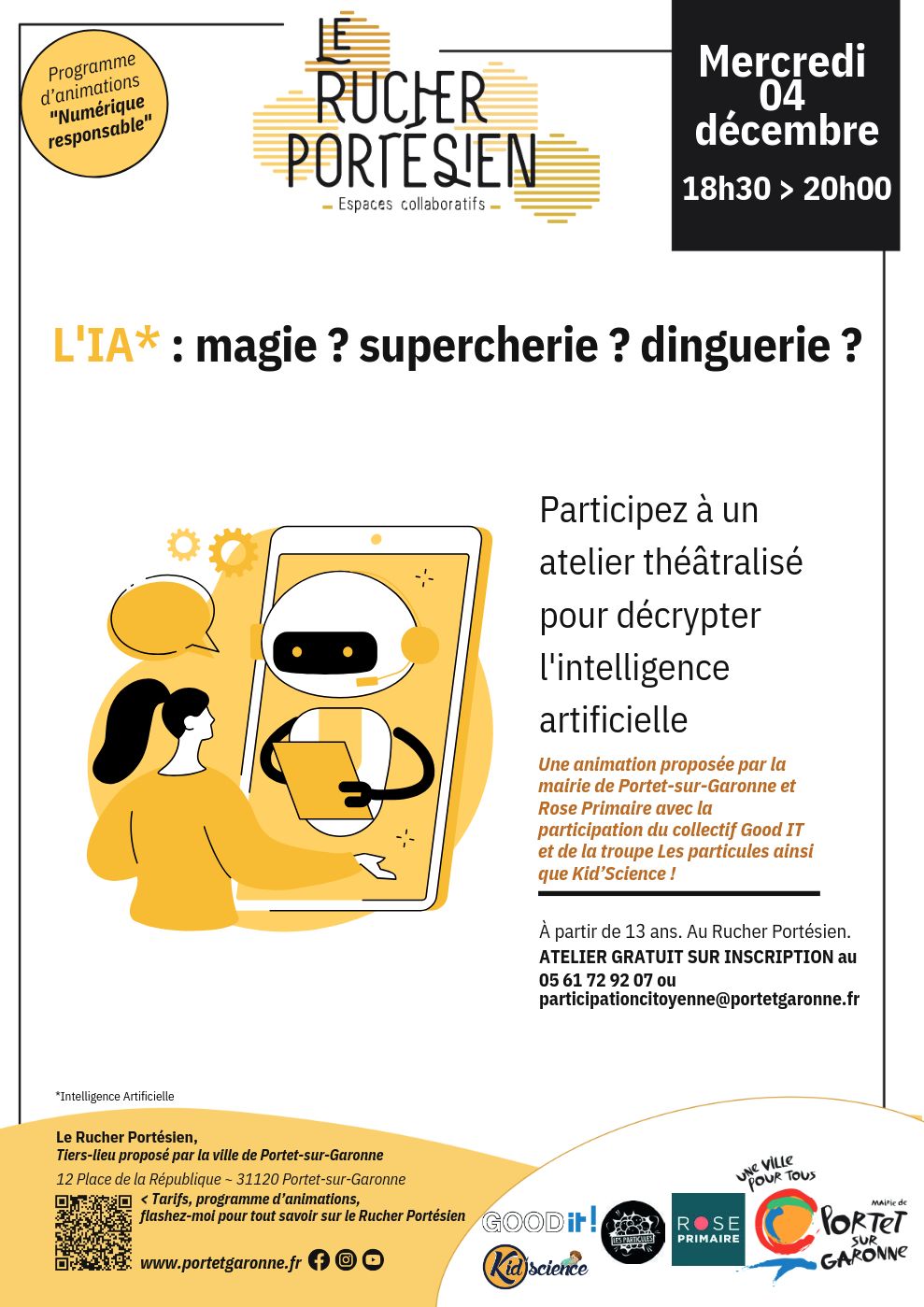 Affiche de Conférence théâtralisée avec Good IT - L’Intelligence Artificielle