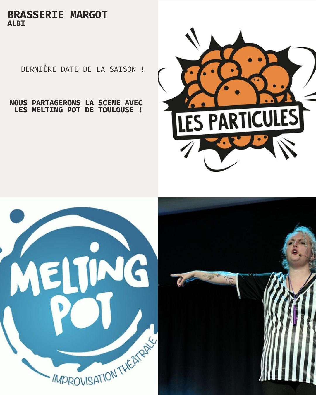 Affiche de Match avec les Melting Potes à la Brasserie Margot