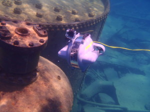 Shipwreck with Underwater Camera