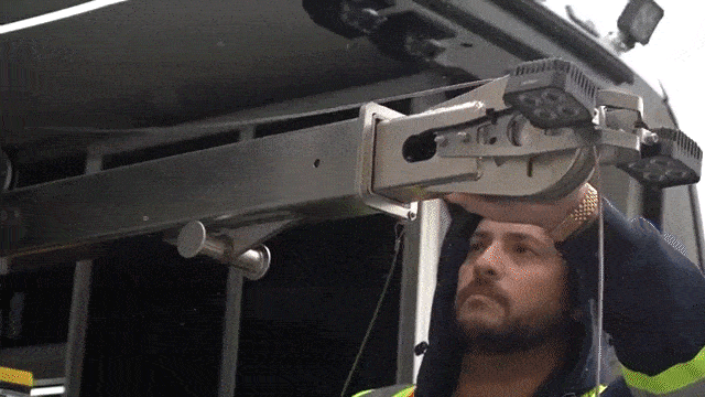 Pipe Trekker Van with crawler expert showcasing the lights with in-build power options.