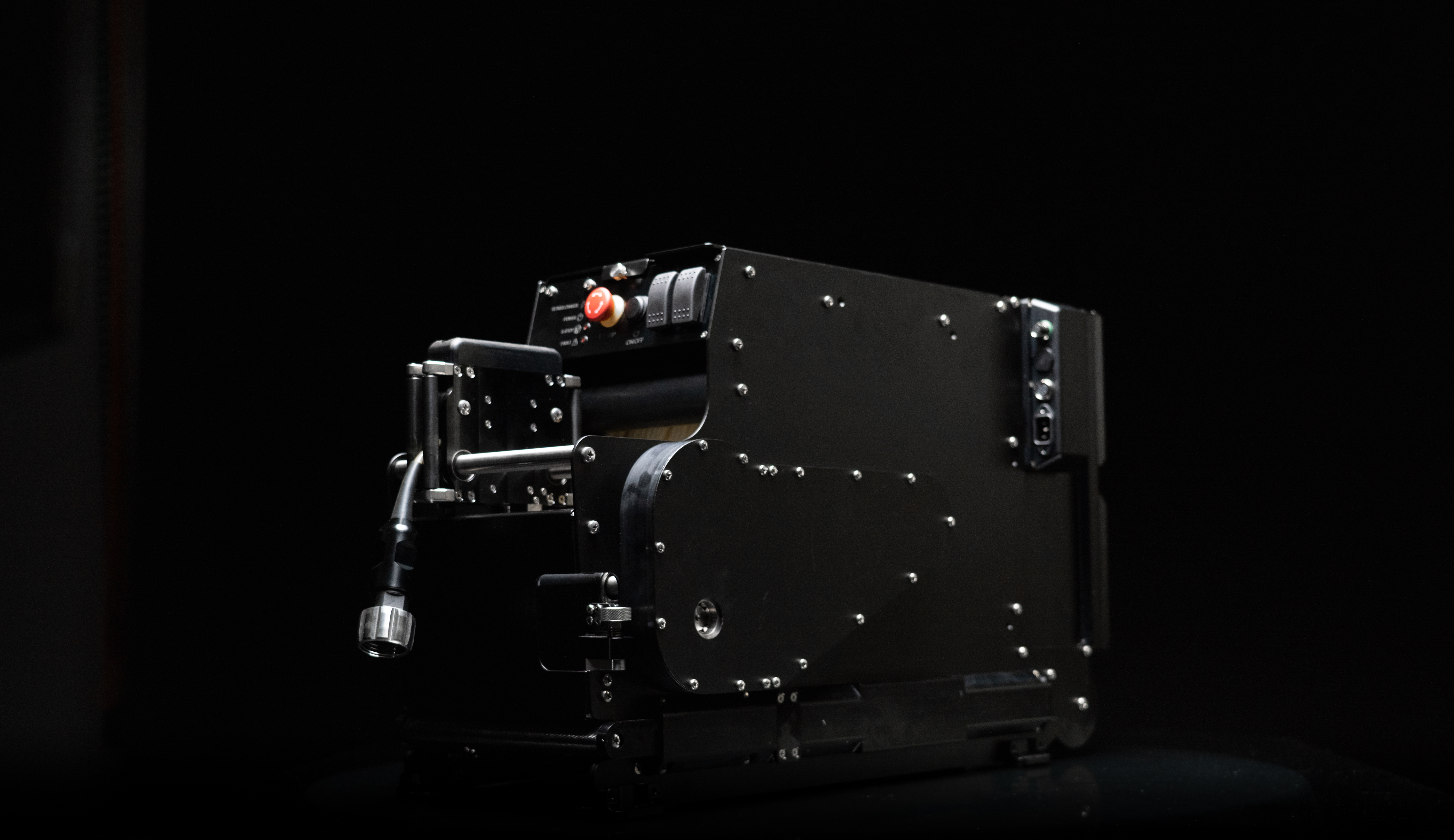 Pipe Trekker automatic powered reel and hybrid power case