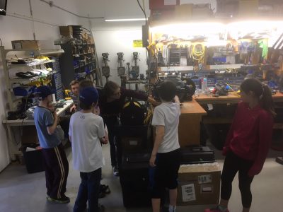 Kids at Depp Trekker's Warehouse