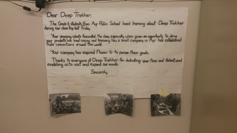 Kid's letter to Deep Trekker