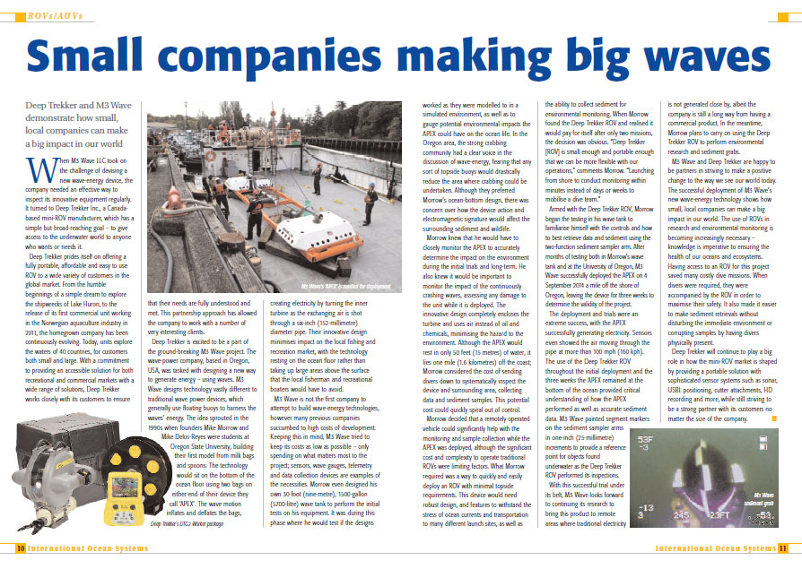 Magazine Editorial of Deep Trekker