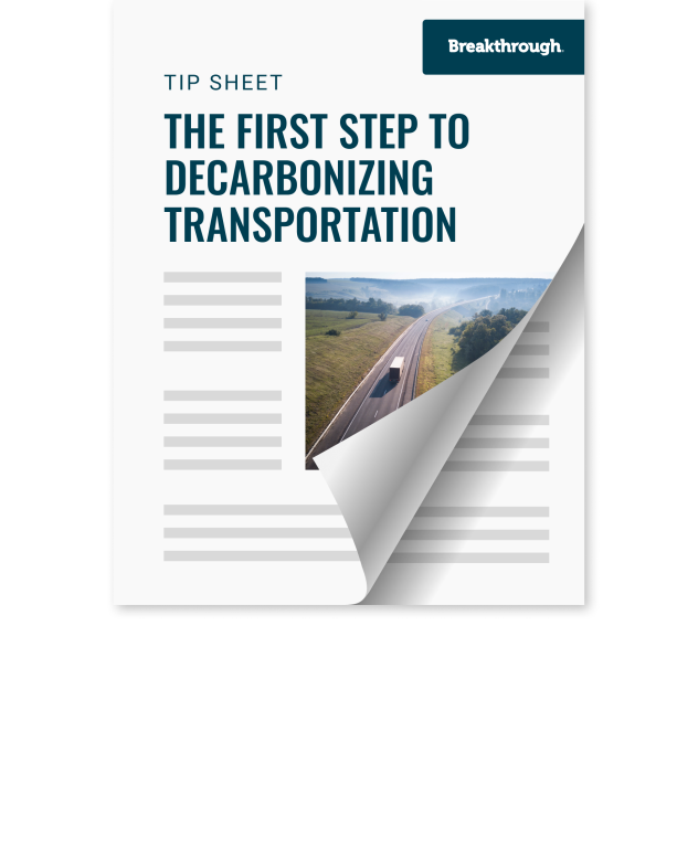 The First Step to Decarbonizing Transportation
