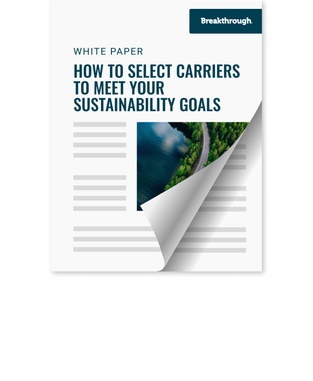 Whitepaper: How to Select Carriers to Meet Your Sustainability Goals