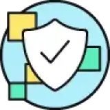 checkmark on shield signal logo