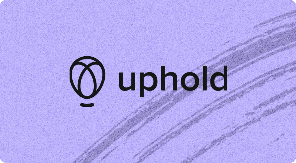uphold logo on purple background with brushstroke