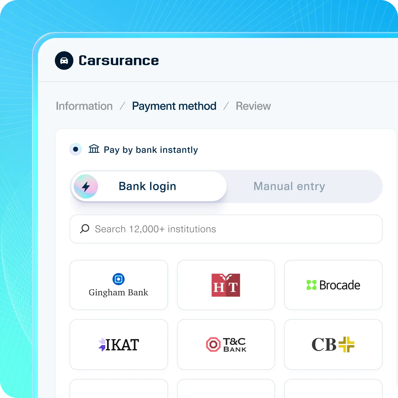 Auto insurance claims dashboard showing a verified customer profile, approved accident claim, and claim payment sent to a linked bank account in a streamlined digital payout interface.