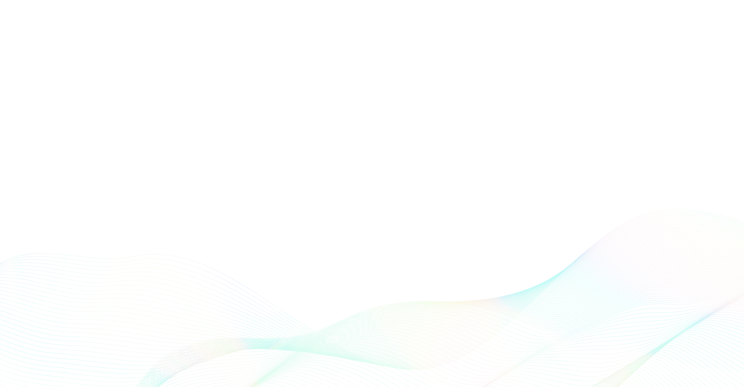 Abstract digital guilloche pattern with smooth, multicolored wave-like lines forming a dynamic, flowing shape over a black background. The design resembles a stylized data stream or topographic landscape, evoking themes of technology, precision, and innovation.