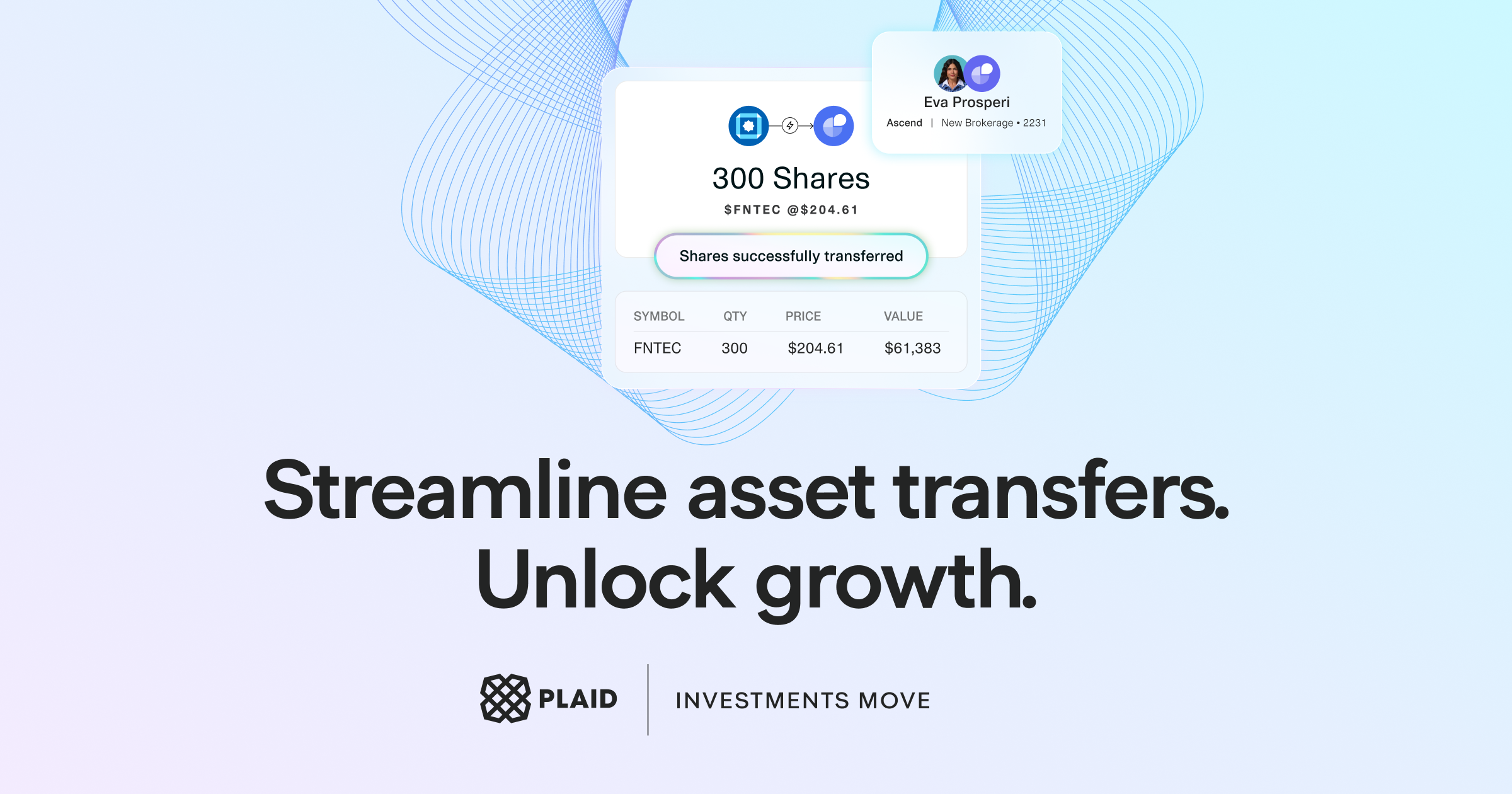 Investments Move: Fast, secure brokerage transfers | Plaid