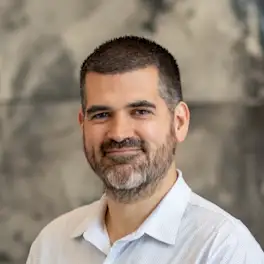 collared shirt + facial hair