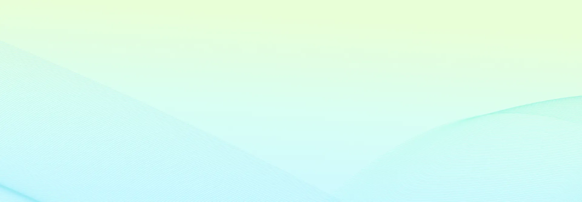Soft gradient background transitioning from pale yellow at the top to light aqua at the bottom. Fine blue wave-like lines sweep diagonally from the lower left and right corners, creating a flowing, dynamic texture commonly used in financial or technology-themed visual designs.