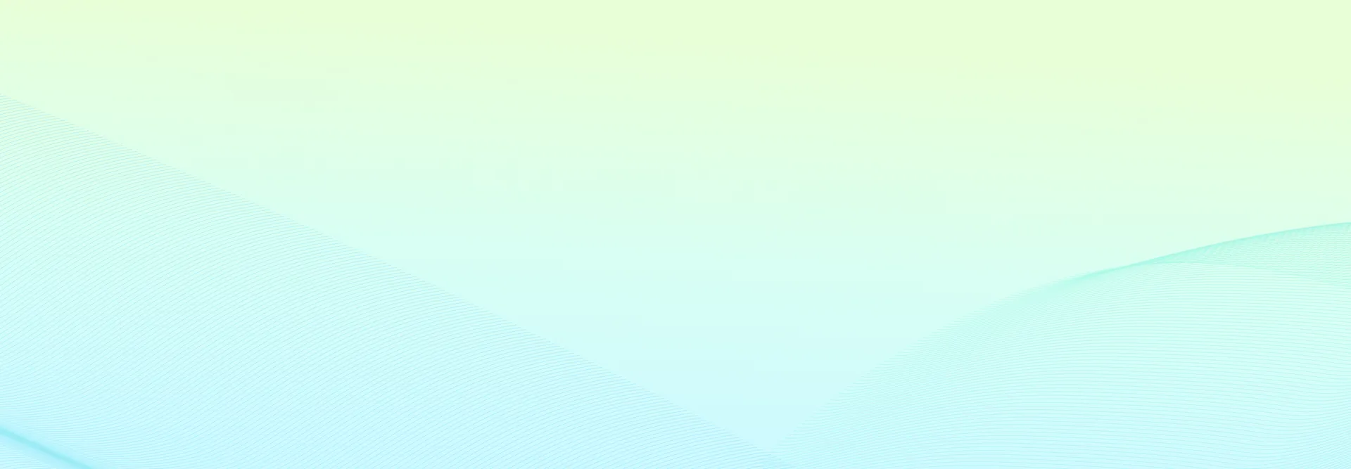Soft gradient background transitioning from pale yellow at the top to light aqua at the bottom. Fine blue wave-like lines sweep diagonally from the lower left and right corners, creating a flowing, dynamic texture commonly used in financial or technology-themed visual designs.